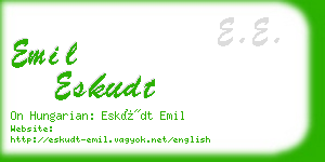 emil eskudt business card